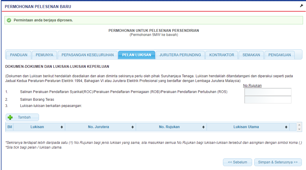 01 Permohonan Pendaftaran Pelesenan